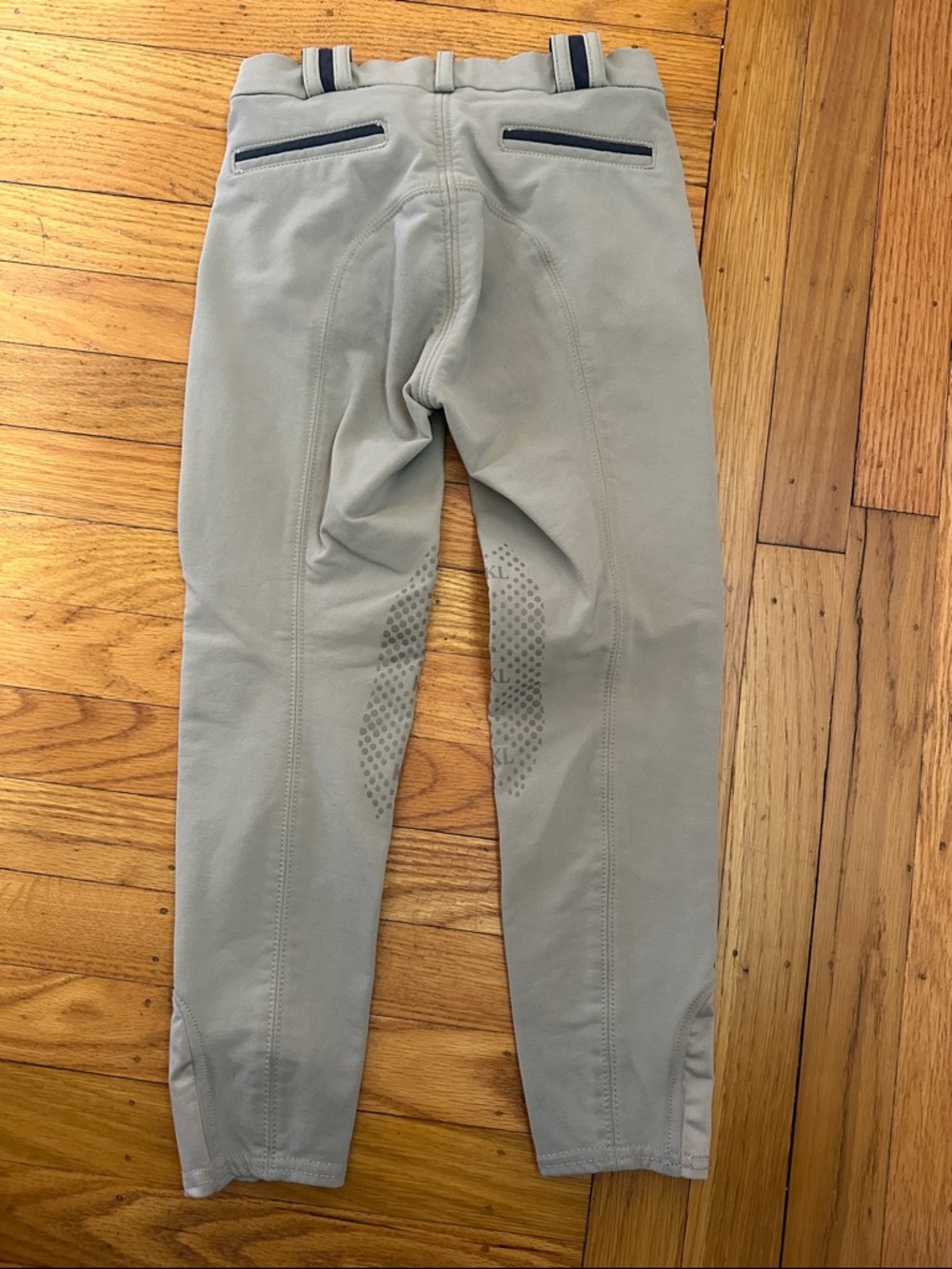 Kingsland Kids Beige Riding Breeches with Grip Panels - Picture 4 of 5